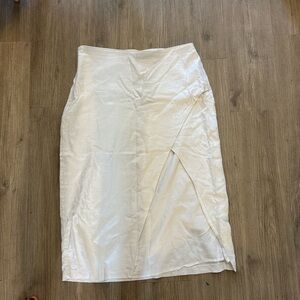 Abercrombie & Fitch - Linen White Midi Skirt